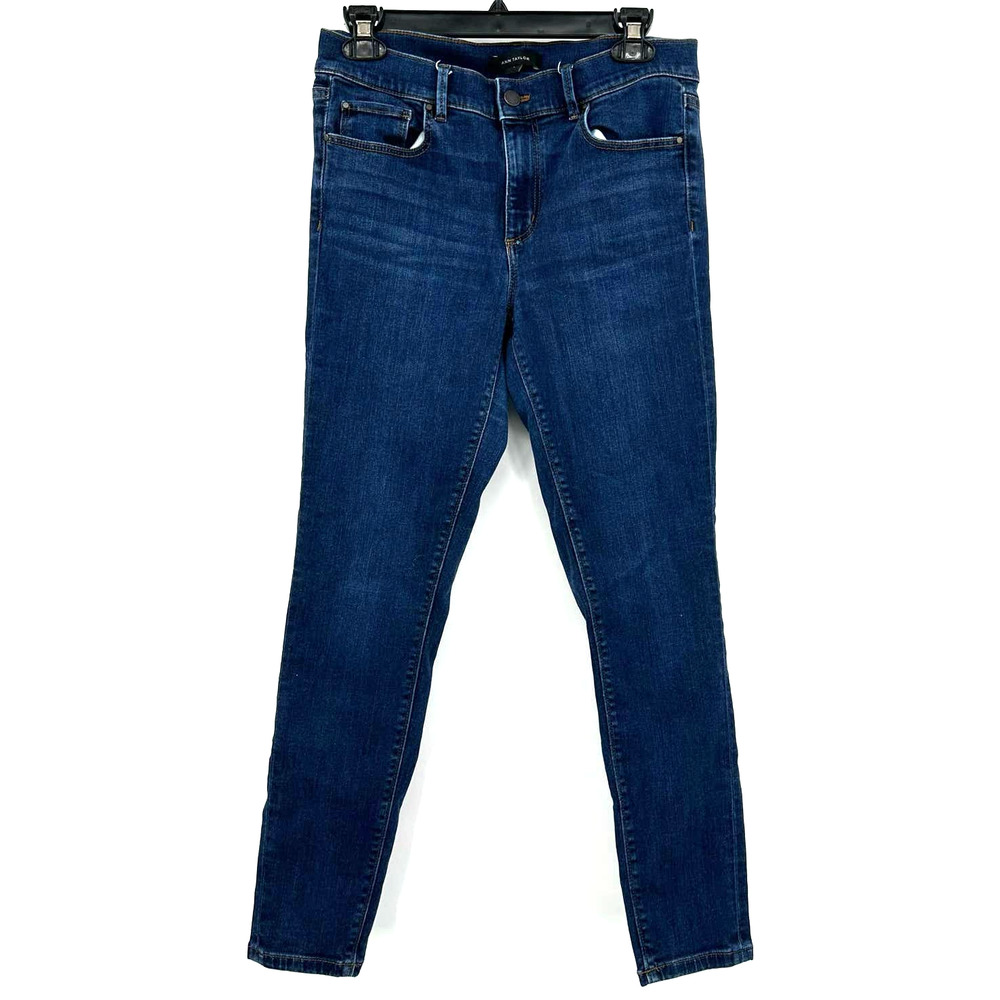 Ann Taylor size 6 blue skinny jean pants denim non-distressed